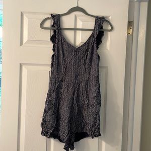 American Eagle Navy & White striped Romper Size Small